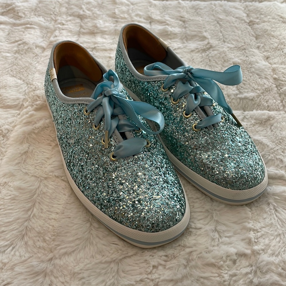 NEW Kate Spade Blue Sparkle Keds
